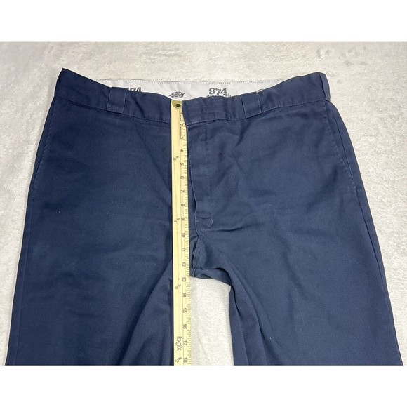 Dickies Original Fit 874 Navy Blue Canvas Workwear Pants Men's Size 40x30 - Picture 7 of 10